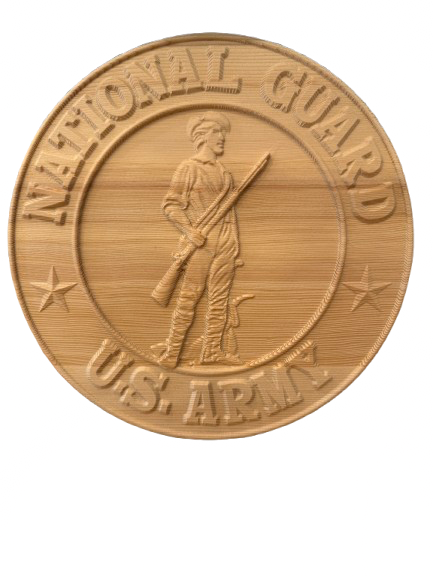 National Guard U.S. Army Wooden Plaque – 11” Pine