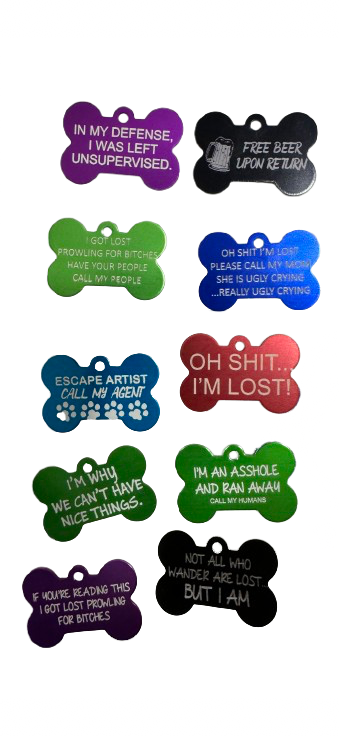 Funny & Customizable Dog ID Tags